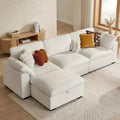 Dyonery Oversized Cloud Modular Sectional Sofa, L-Shape & U-Shape & Sleeper Couch with Storage Ottoman, Deep Seat
