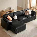 Canapé d'angle modulable surdimensionné Dyonery Cloud, en L et en U, avec pouf de rangement, assise profonde