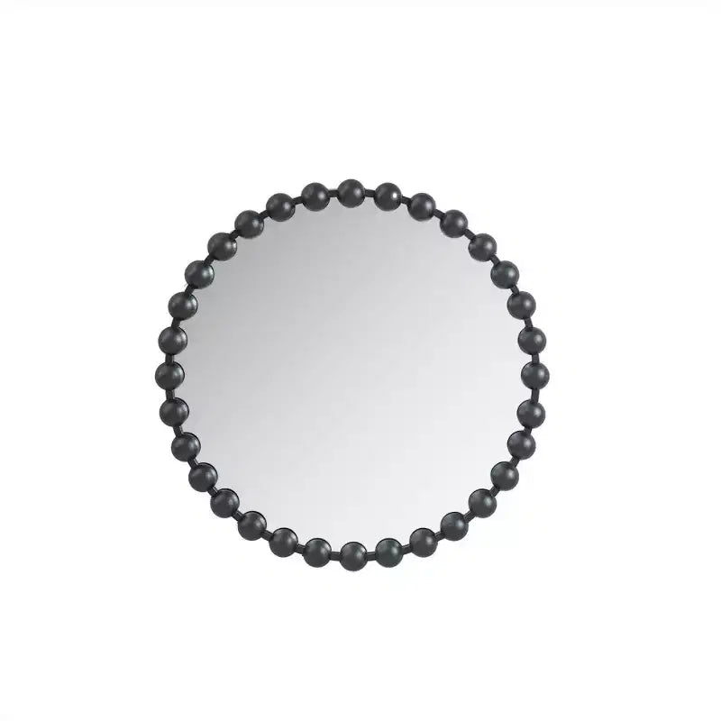 Miroir mural rond 27 avec cadre en fer métallique, miroir décoratif élégant pour salle de bain, chambre ou couloir - Panipeachy