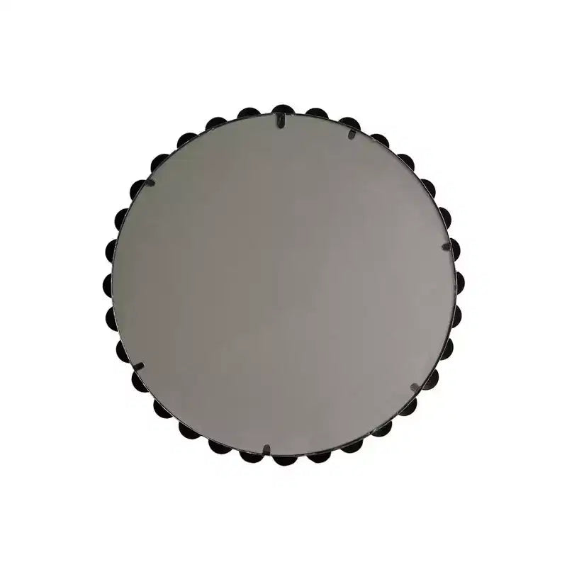Miroir mural rond 27 avec cadre en fer métallique, miroir décoratif élégant pour salle de bain, chambre ou couloir - Panipeachy