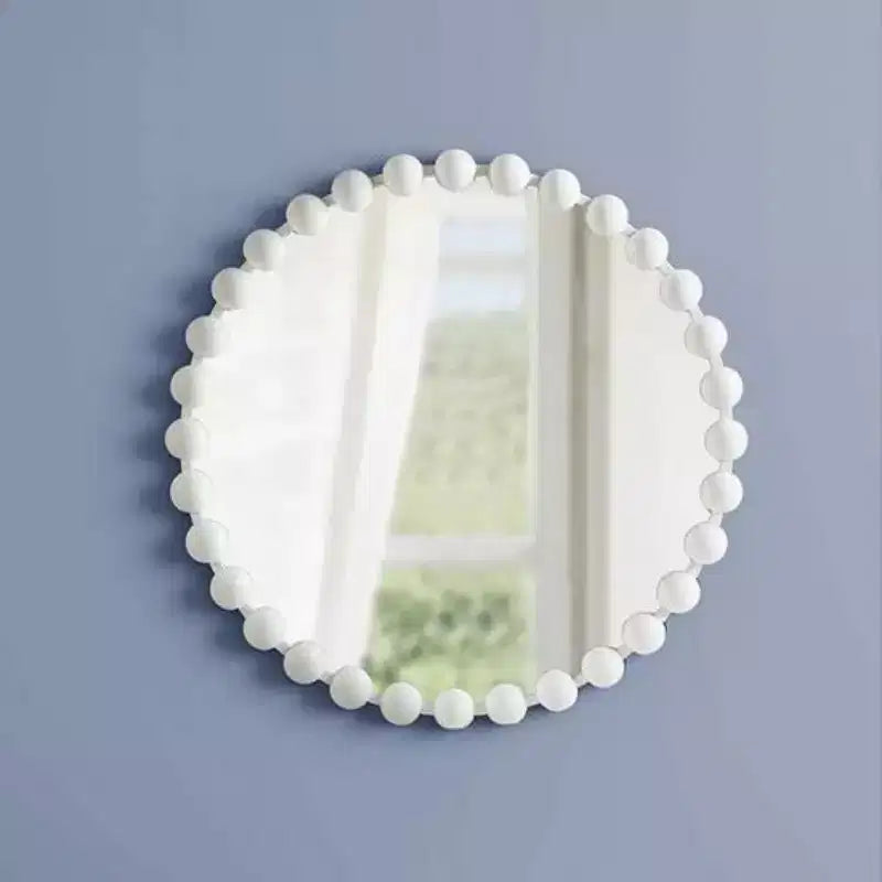 Miroir mural rond 27 avec cadre en fer métallique, miroir décoratif élégant pour salle de bain, chambre ou couloir - Panipeachy