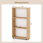 Étagère à Livres Costway 42'' à 3 Niveaux avec Kit Anti-Basculement pour Salon et Bureau à Domicile