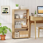Étagère à Livres Costway 42'' à 3 Niveaux avec Kit Anti-Basculement pour Salon et Bureau à Domicile