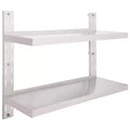vidaXL Floating Wall Shelf Silver Stainless Steel 39.4x11.8 in