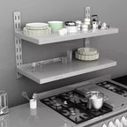 vidaXL Étagère murale flottante Acier inoxydable argenté 100x30 cm