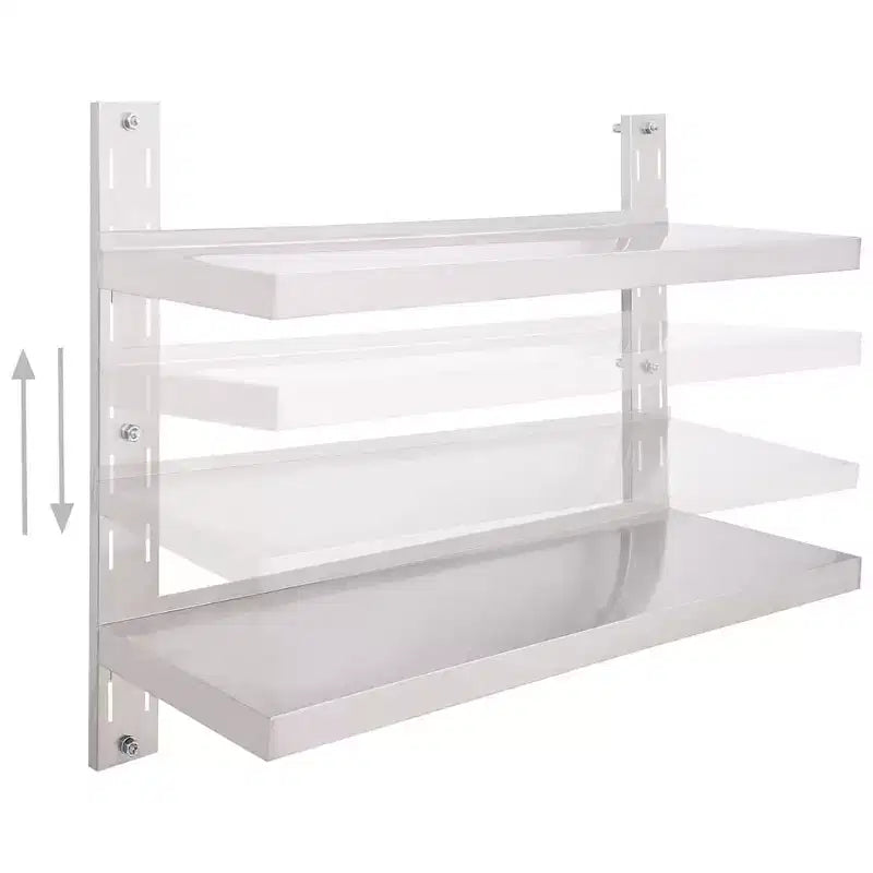 vidaXL Étagère murale flottante Acier inoxydable argenté 100x30 cm