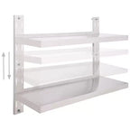 vidaXL Étagère murale flottante Acier inoxydable argenté 100x30 cm