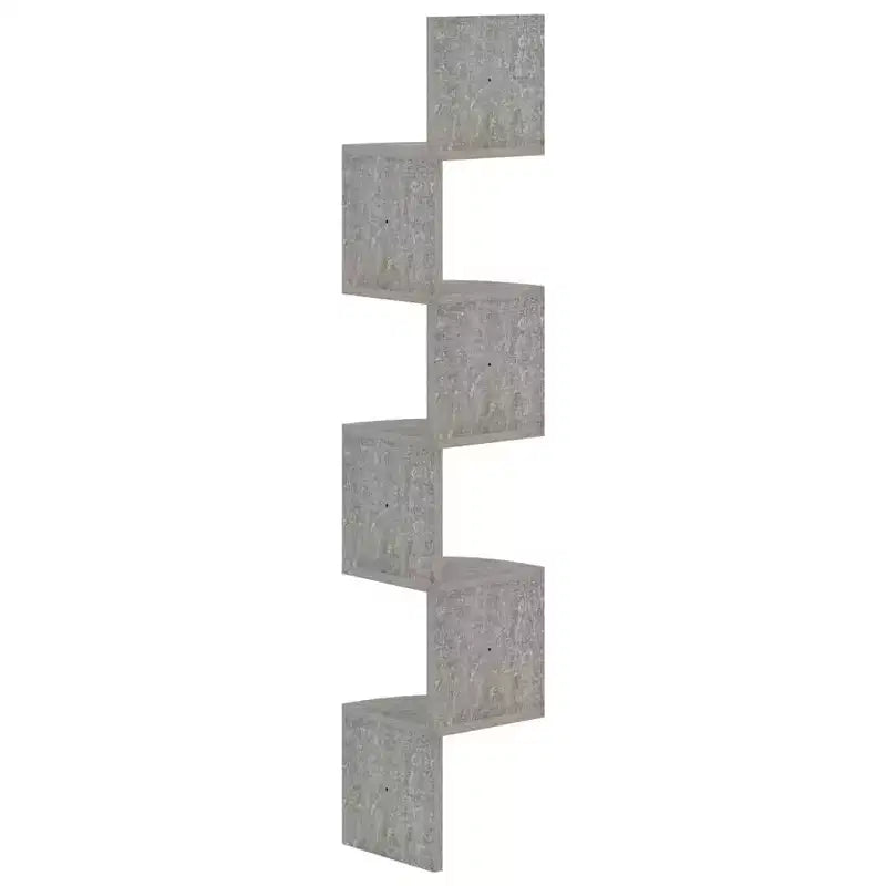 vidaXL Étagère d'angle murale Noir Bois d'ingénierie 19x19x123 cm
