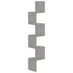 vidaXL Étagère d'angle murale Noir Bois d'ingénierie 19x19x123 cm
