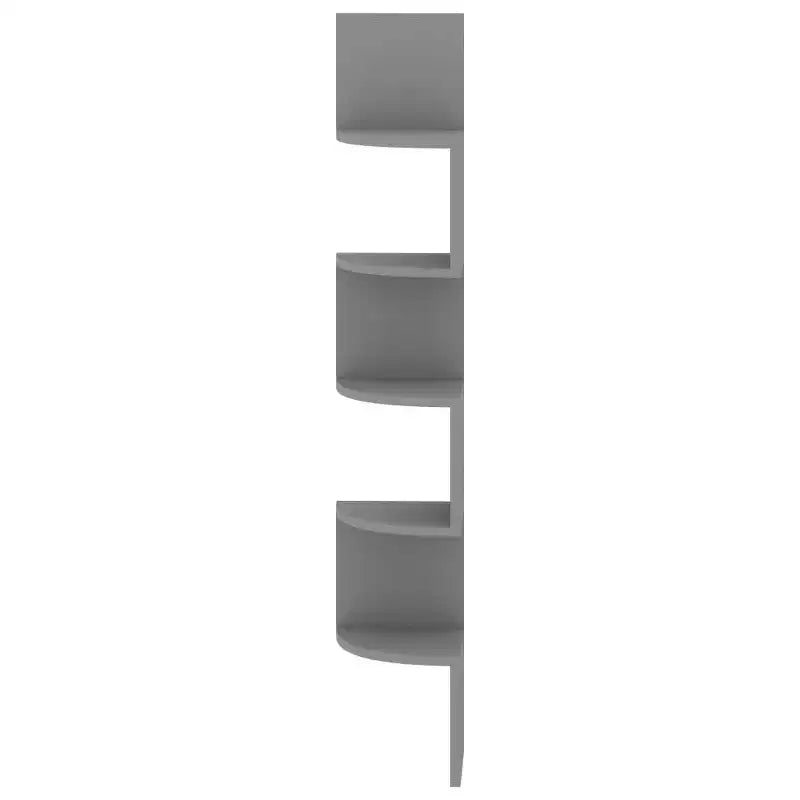 vidaXL Étagère d'angle murale Noir Bois d'ingénierie 19x19x123 cm