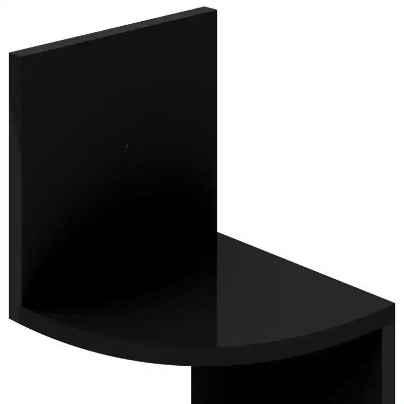 vidaXL Étagère d'angle murale Noir Bois d'ingénierie 19x19x123 cm