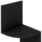 vidaXL Étagère d'angle murale Noir Bois d'ingénierie 19x19x123 cm