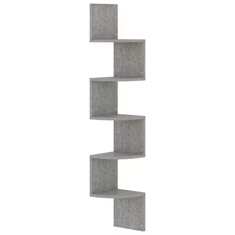 vidaXL Étagère d'angle murale Noir Bois d'ingénierie 19x19x123 cm