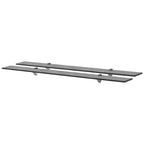 vidaXL Floating Shelf Clear Tempered Safety Glass 39.4x7.9 in