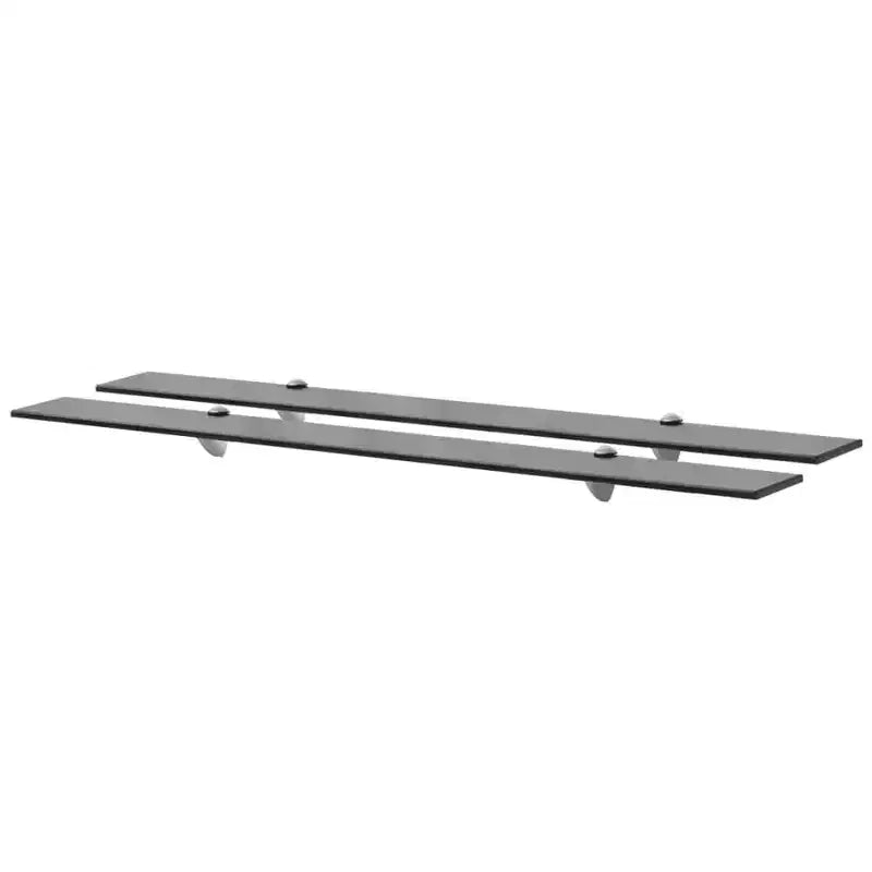 vidaXL Floating Shelf Clear Tempered Safety Glass 39.4x7.9 in