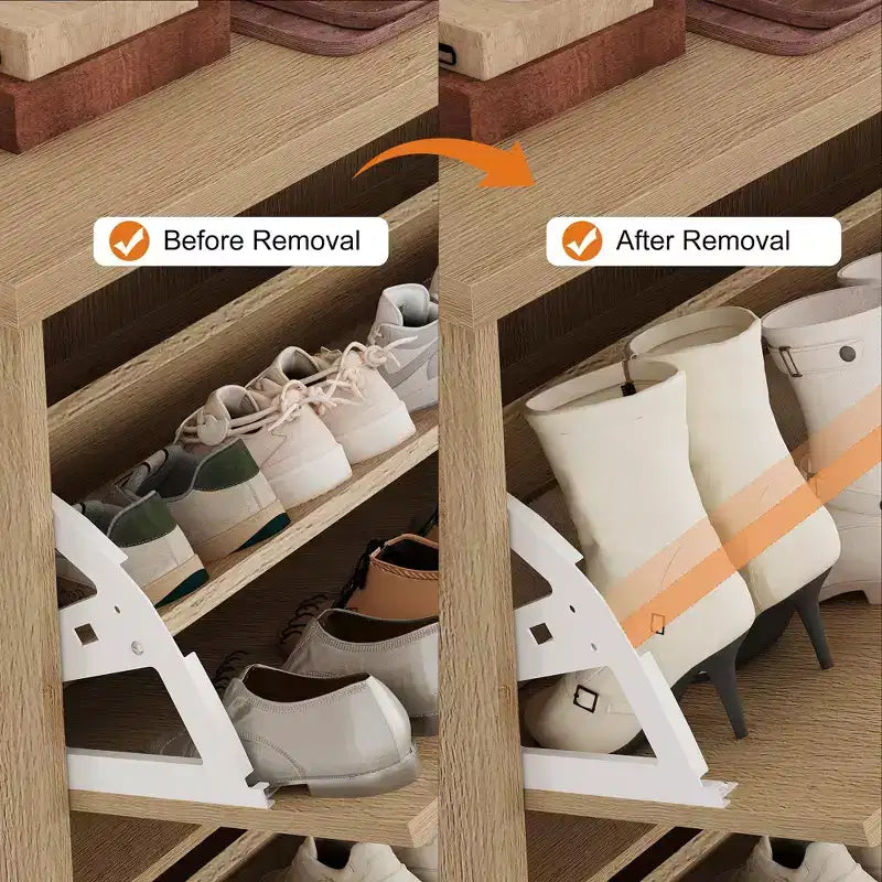 Meuble de rangement pour chaussures d'entrée avec 4 tiroirs basculants, armoire autoportante avec étagères réglables, range-chaussures en bois dissimulé pour couloir