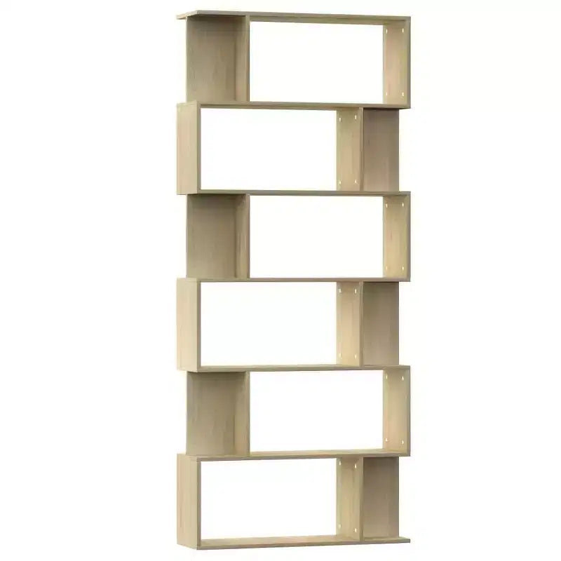 vidaXL Book Cabinet Sonoma oak Engineered wood 31.5 x 9.4 x 75.6 in