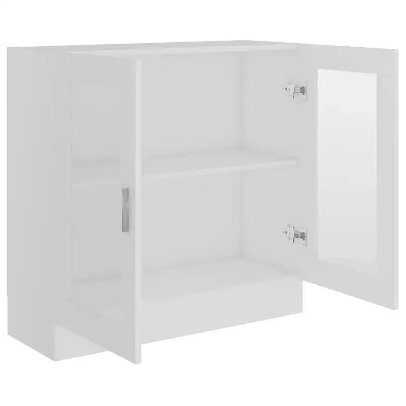 vidaXL Vitrine Armoire Blanc Bois d'ingénierie Rangement moyen