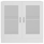 vidaXL Vitrine Armoire Blanc Bois d'ingénierie Rangement moyen
