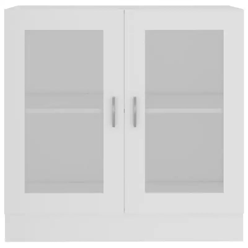 vidaXL Vitrine Armoire Blanc Bois d'ingénierie Rangement moyen