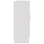 vidaXL Vitrine Armoire Blanc Bois d'ingénierie Rangement moyen