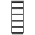vidaXL Bibliothèque gris Pin massif Bibliothèque moyenne
