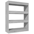vidaXL Book Cabinet Grey Sonoma Engineered Wood Medium Book Cabinet