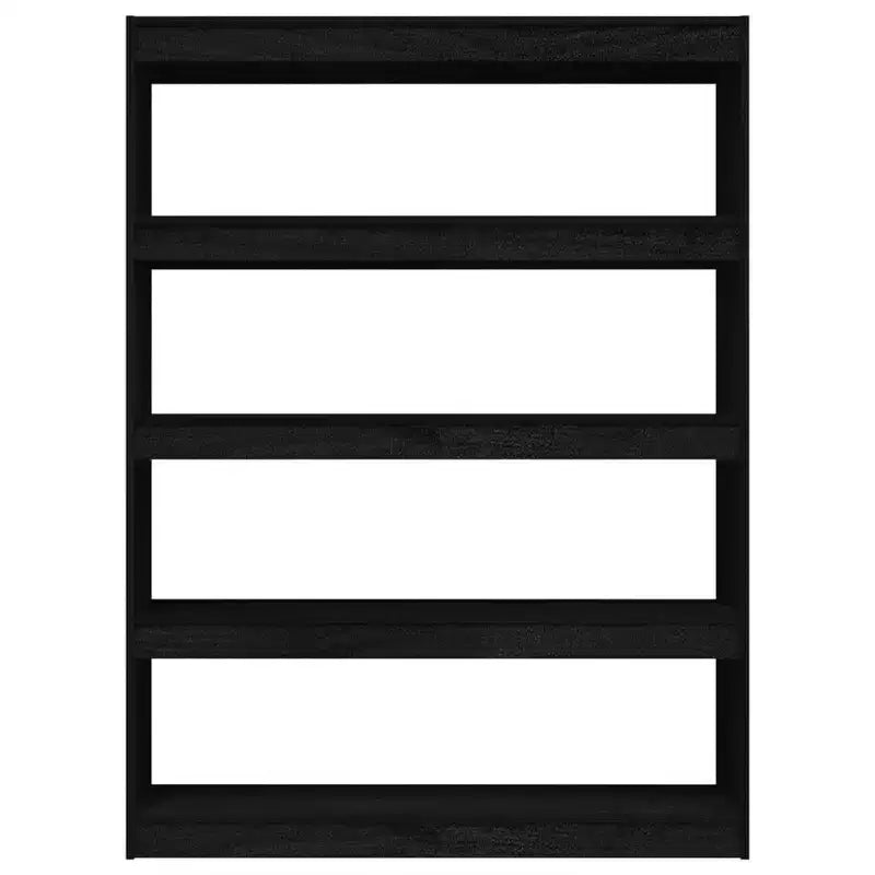 vidaXL Meuble de Rangement Noir Pin Massif Meuble de Rangement Medium
