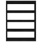 vidaXL Meuble de Rangement Noir Pin Massif Meuble de Rangement Medium