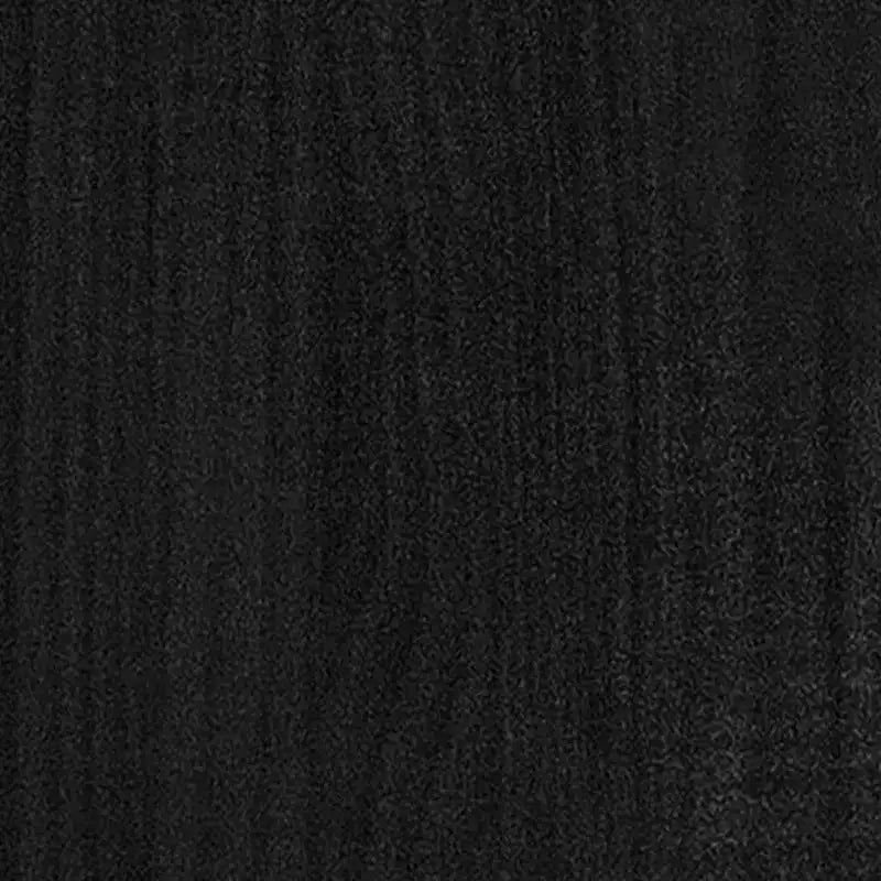 vidaXL Meuble de Rangement Noir Pin Massif Meuble de Rangement Medium