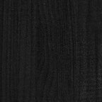 vidaXL Meuble de Rangement Noir Pin Massif Meuble de Rangement Medium