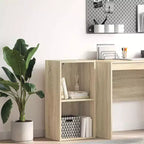 vidaXL Bibliothèque Chêne Sonoma Bois d'ingénierie 76,5 cm de hauteur avec 2 niveaux