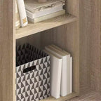 vidaXL Bibliothèque Chêne Sonoma Bois d'ingénierie 76,5 cm de hauteur avec 2 niveaux