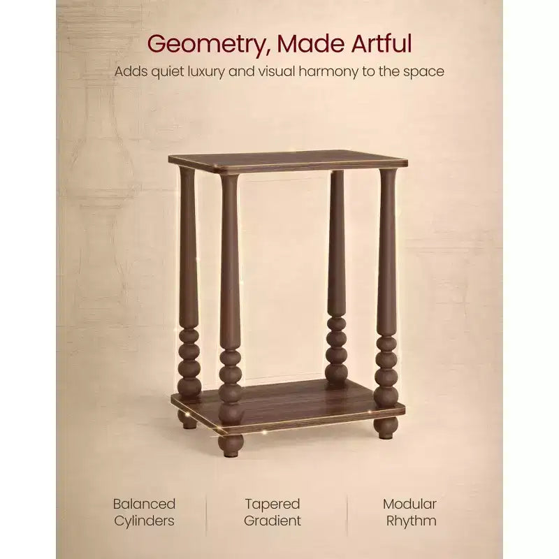 Collection VASAGLE MARIEL - Table d'appoint, Table de chevet pour petits espaces, avec étagère, Pieds en bois massif, Style moderne du milieu du siècle