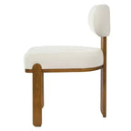 Christopher Knight Home Chaise de salle à manger minimaliste moderne rembourrée avec pieds en bois d'hévéa massif
