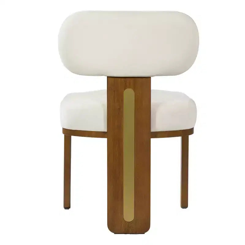 Christopher Knight Home Chaise de salle à manger minimaliste moderne rembourrée avec pieds en bois d'hévéa massif