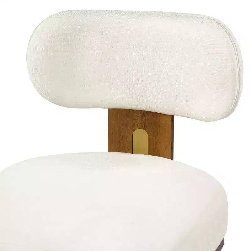Christopher Knight Home Chaise de salle à manger minimaliste moderne rembourrée avec pieds en bois d'hévéa massif