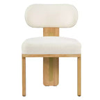 Christopher Knight Home Chaise de salle à manger minimaliste moderne rembourrée avec pieds en bois d'hévéa massif