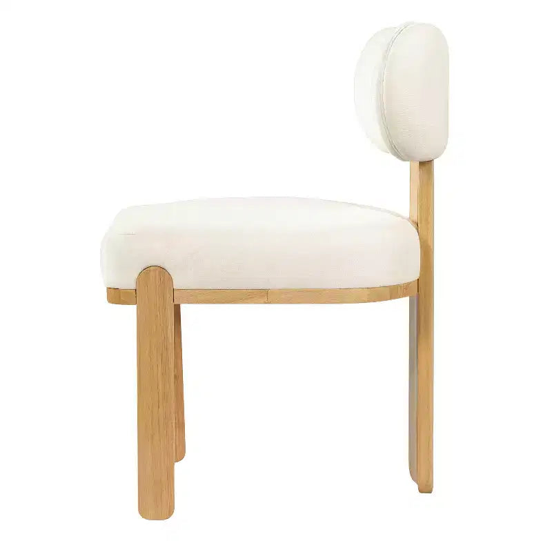 Christopher Knight Home Chaise de salle à manger minimaliste moderne rembourrée avec pieds en bois d'hévéa massif