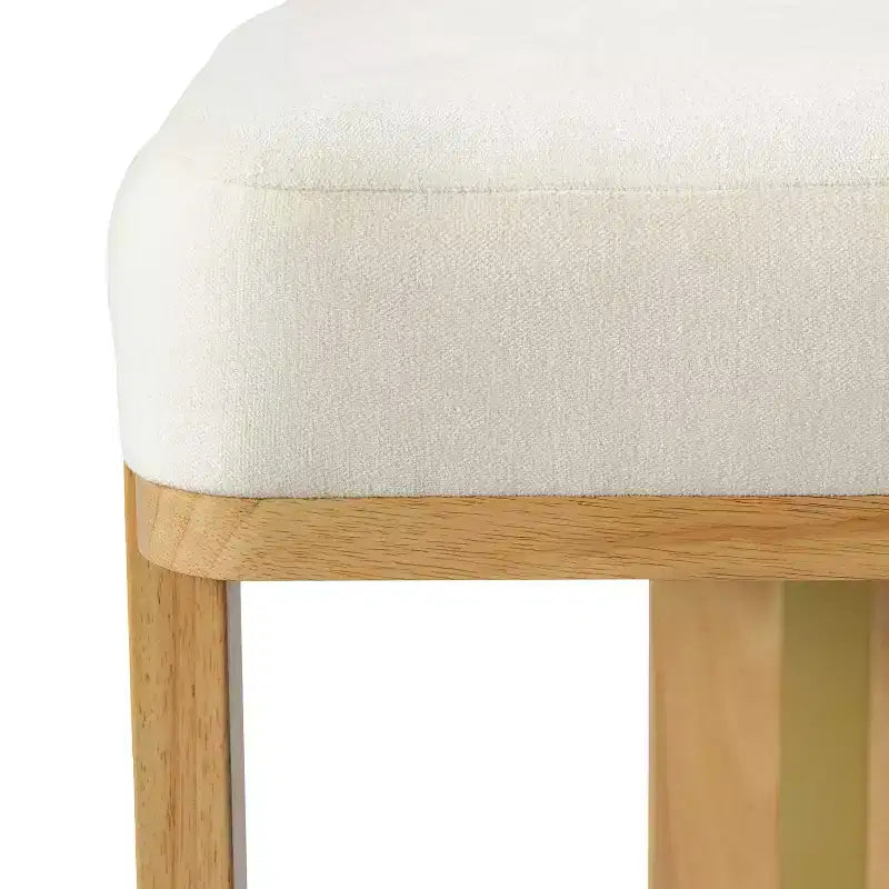 Christopher Knight Home Chaise de salle à manger minimaliste moderne rembourrée avec pieds en bois d'hévéa massif