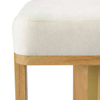 Christopher Knight Home Chaise de salle à manger minimaliste moderne rembourrée avec pieds en bois d'hévéa massif