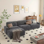 Dyonery 160 Canapé modulable, canapé modulable Cloud avec assise profonde, canapé modulable moderne en forme de L avec méridienne.