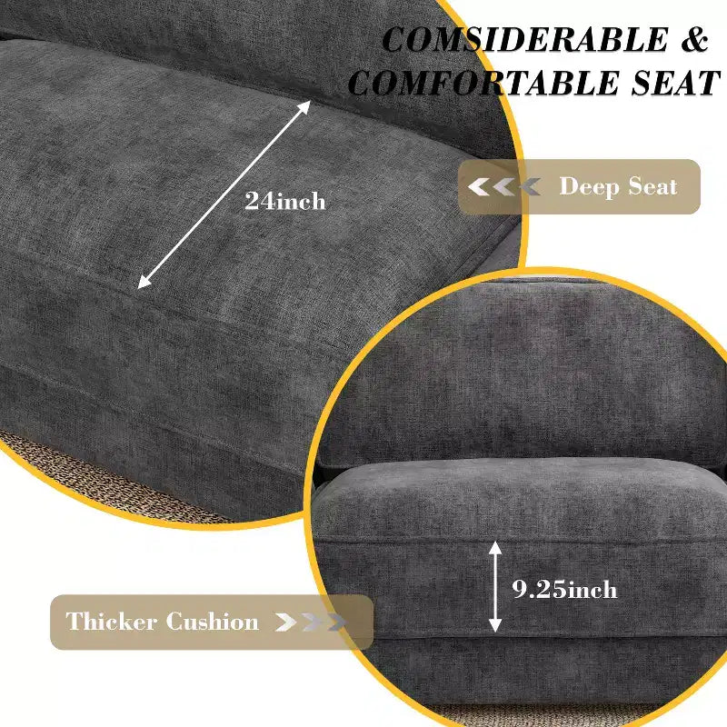 Dyonery 160 Canapé modulable, canapé modulable Cloud avec assise profonde, canapé modulable moderne en forme de L avec méridienne.