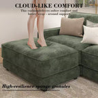 Dyonery 160 Canapé modulable, canapé modulable Cloud avec assise profonde, canapé modulable moderne en forme de L avec méridienne.