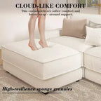 Dyonery 160 Canapé modulable, canapé modulable Cloud avec assise profonde, canapé modulable moderne en forme de L avec méridienne.