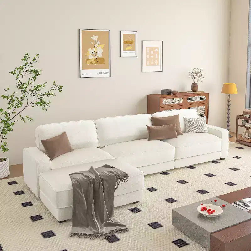 Dyonery 160 Modular Sectional Sofa, Cloud Sectional Couch with Deep Seat, Modern Modular L-Shape Sofa Couch with Chaise.