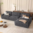 Dyonery 160 Canapé modulable, canapé modulable Cloud avec assise profonde, canapé modulable moderne en forme de L avec méridienne.
