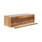 Console flottante en bois Kate et Laurel Kato, naturelle, 30x10x9