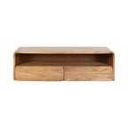 Console flottante en bois Kate et Laurel Kato, naturelle, 30x10x9