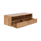 Console flottante en bois Kate et Laurel Kato, naturelle, 30x10x9